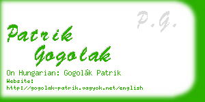 patrik gogolak business card